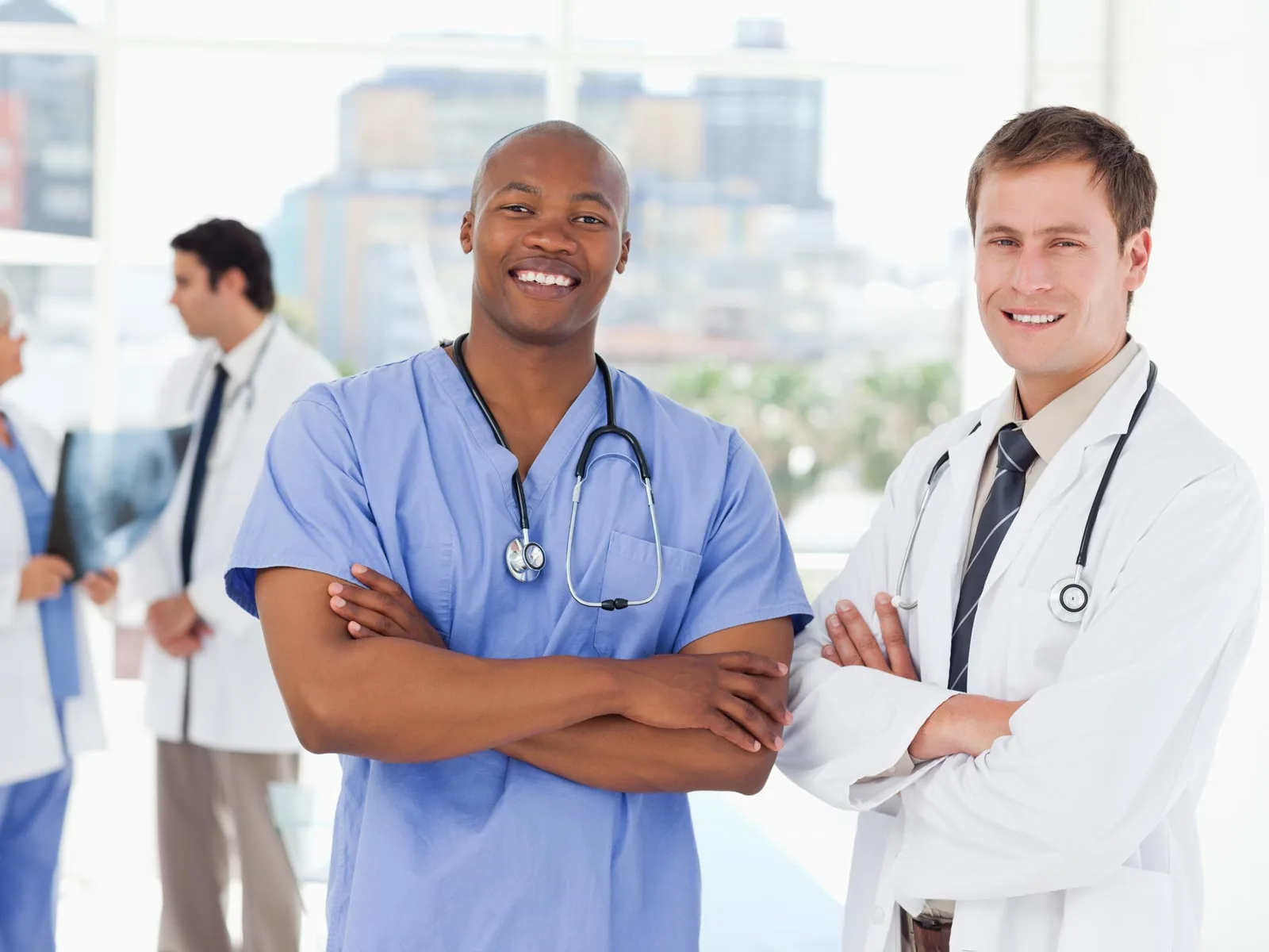 Doctors standing in a hospital